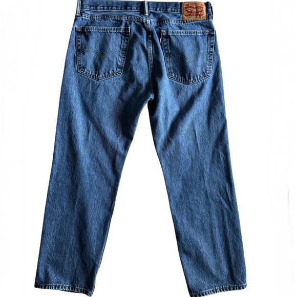 Levi’s 505 Regular Fit Straight Leg Blue Denim Jeans Zip Fly Medium Wash 36x29 - Picture 3 of 8